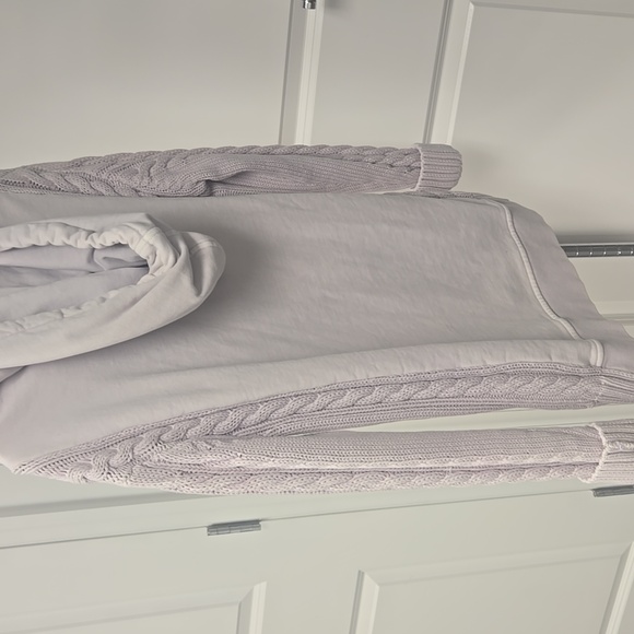 Kith Women's Light Purple Cable Knit Hoodie - Picture 2 of 2